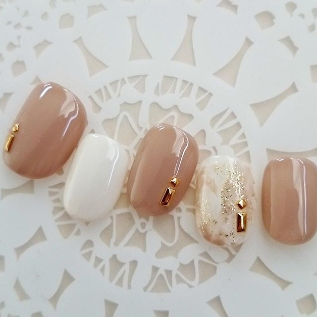 ネイルチップ　マーブル